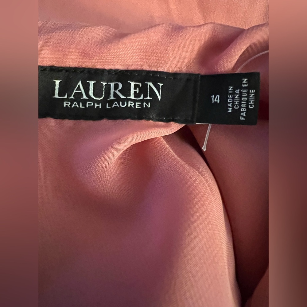 Ralph Lauren Asymmetrical Coral Dress - Picture 3 of 4